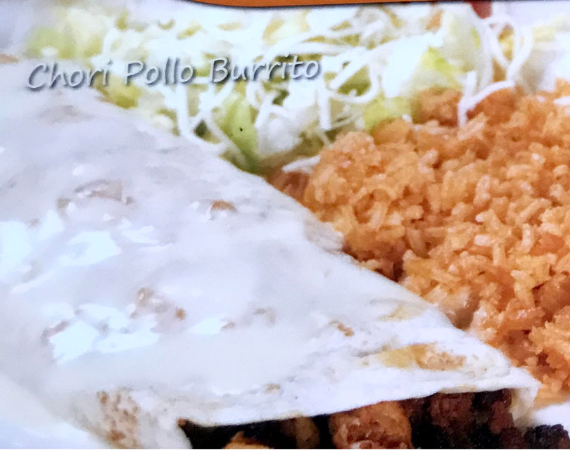 Chori Pollo Burrito